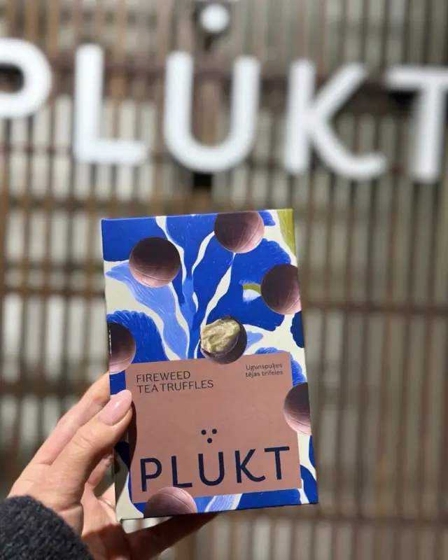 Finally, it’s here! PLŪKT x @purechocolate.lv Fireweed truffles have become so beloved that they are now available in their own very chic packaging. Soon coming to the stores💚That sweet and unique delight to compliment your tea times.#plukttea #NordicTea