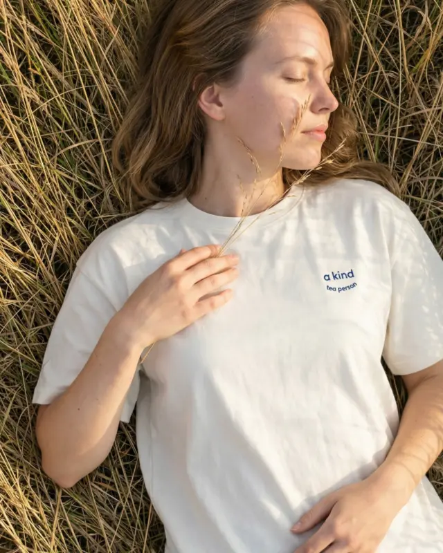 Proud to be a kind tea person.🍵 Wear your values.Kindness. Sustainability. Real support. 5% from every purchase goes to people with movement disorders 💚 #AKindTeaPerson